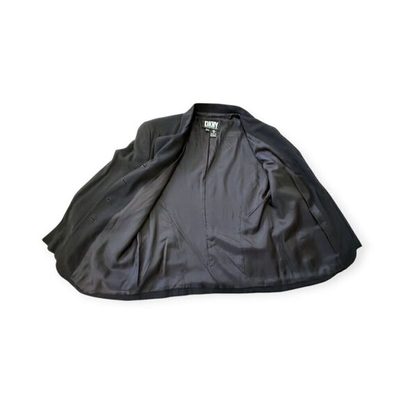 Vintage DKNY Navy Blue  Wool Blazer Jacket , size 8 - Picture 6 of 12